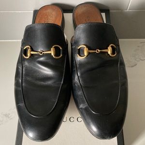 Gucci Betis Glamour Horsebit Loafer Slides, Nero Black Leather 40, Gently Worn
